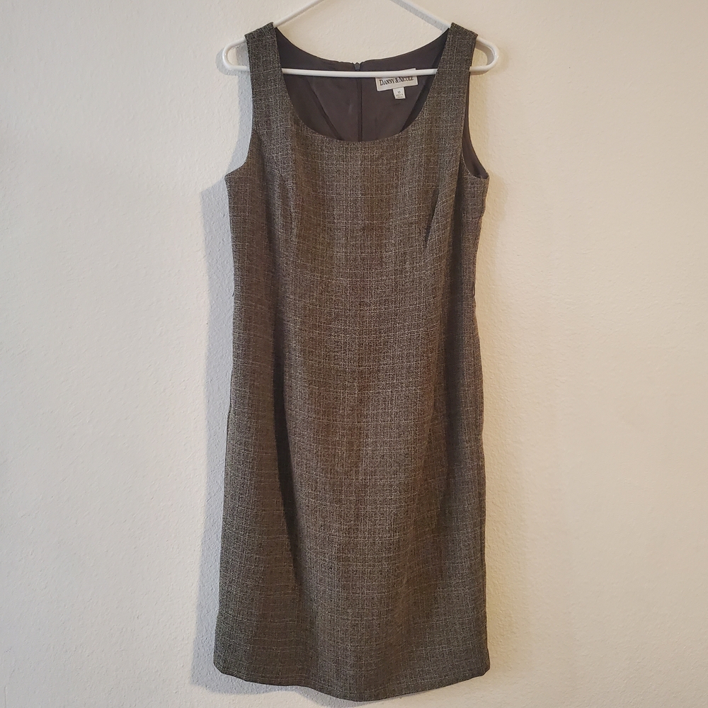 Danny & Nicole Textured Brown Dress/Jacket Set - Picture 4 of 14